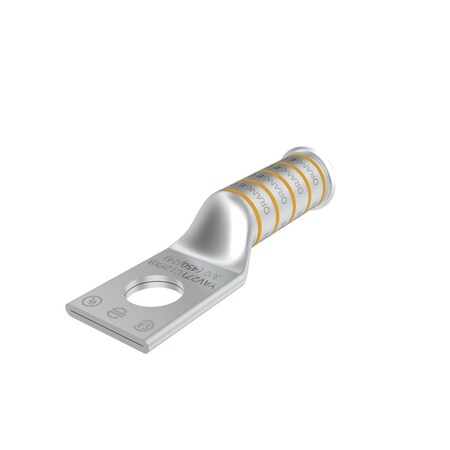 Burndy Copper Compression Lug, 1 Hole w/o Inspection Window, 3/0 Flex, 1/2" S YAV27TC12FXB